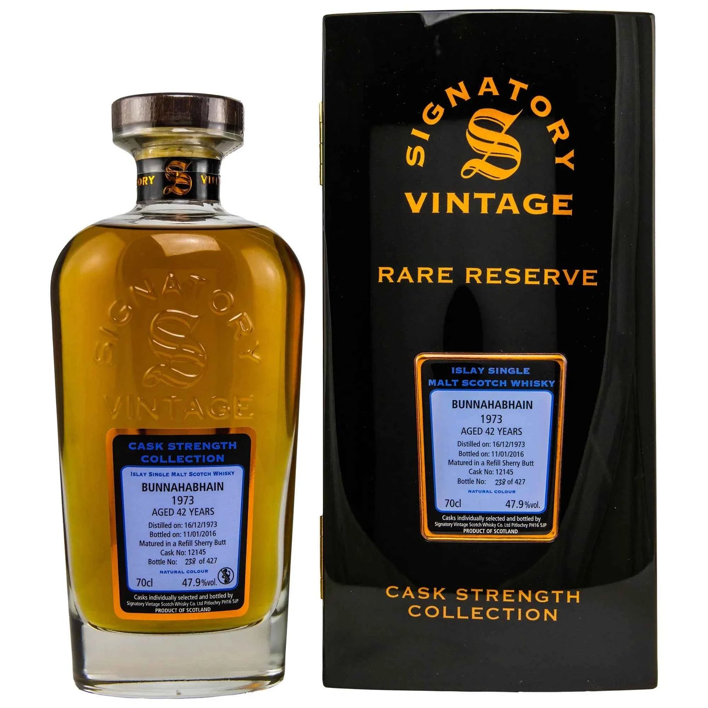 Bunnahabhain 42 1973/2016 - Signatory Vintage Rare Reserve - Refill Sherry Butt #12145