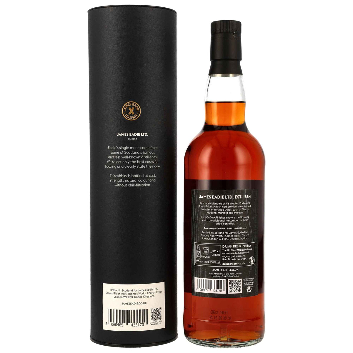 Blair Athol 18 2007/2026 - James Eadie - Refill Oloroso Sherry Hogshead Finish #361160