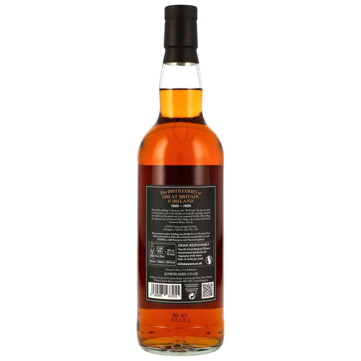 Cameronbridge 27 1998/2026 - James Eadie - Refill Marsala Hogshead Finish #358026