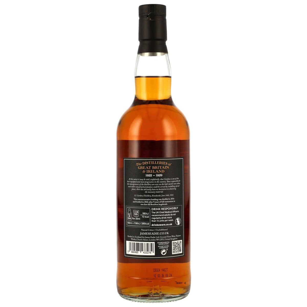 Cardhu 9 2016/2026 - James Eadie - 1st Fill Bourbon Hogsheads