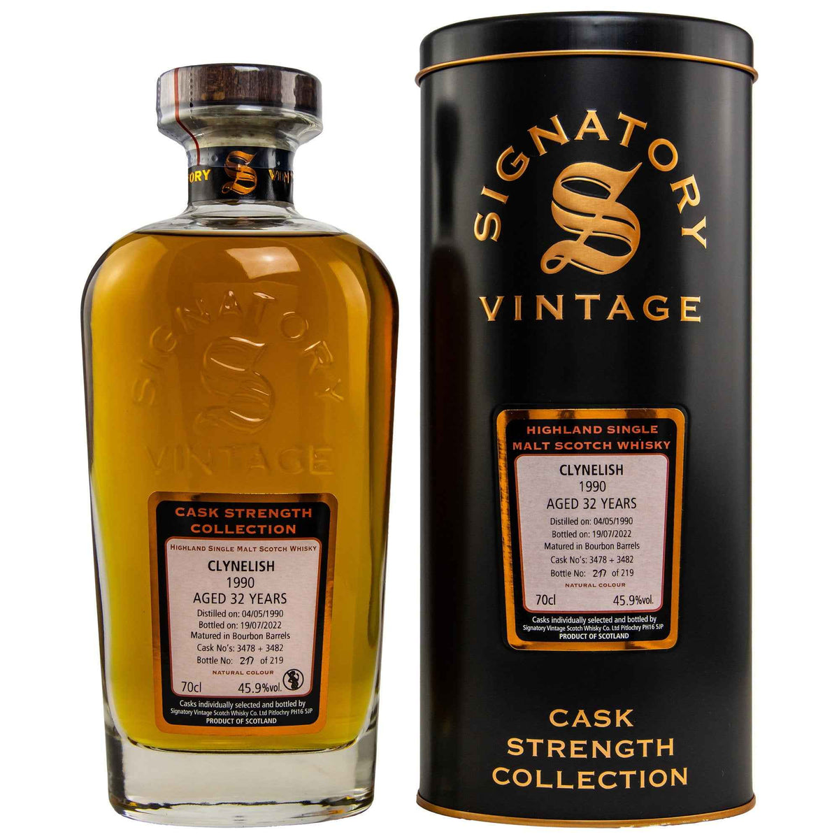 Clynelish 32 1990/2022 - Signatory Vintage Cask Strength Collection - Bourbon Barrels #3478 + #3482