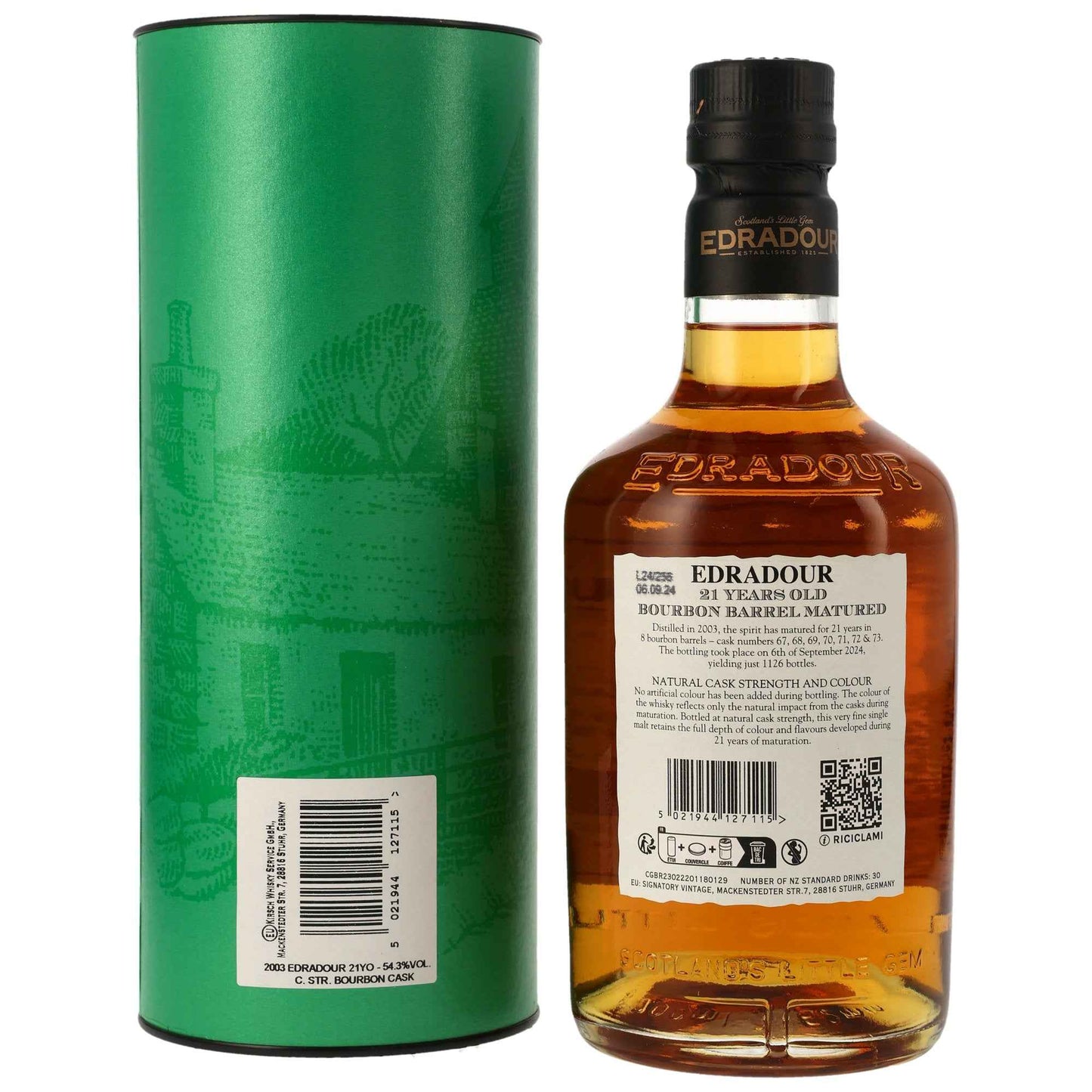 Edradour 21 2003/2024 - Cask Strength - Bourbon Barrels