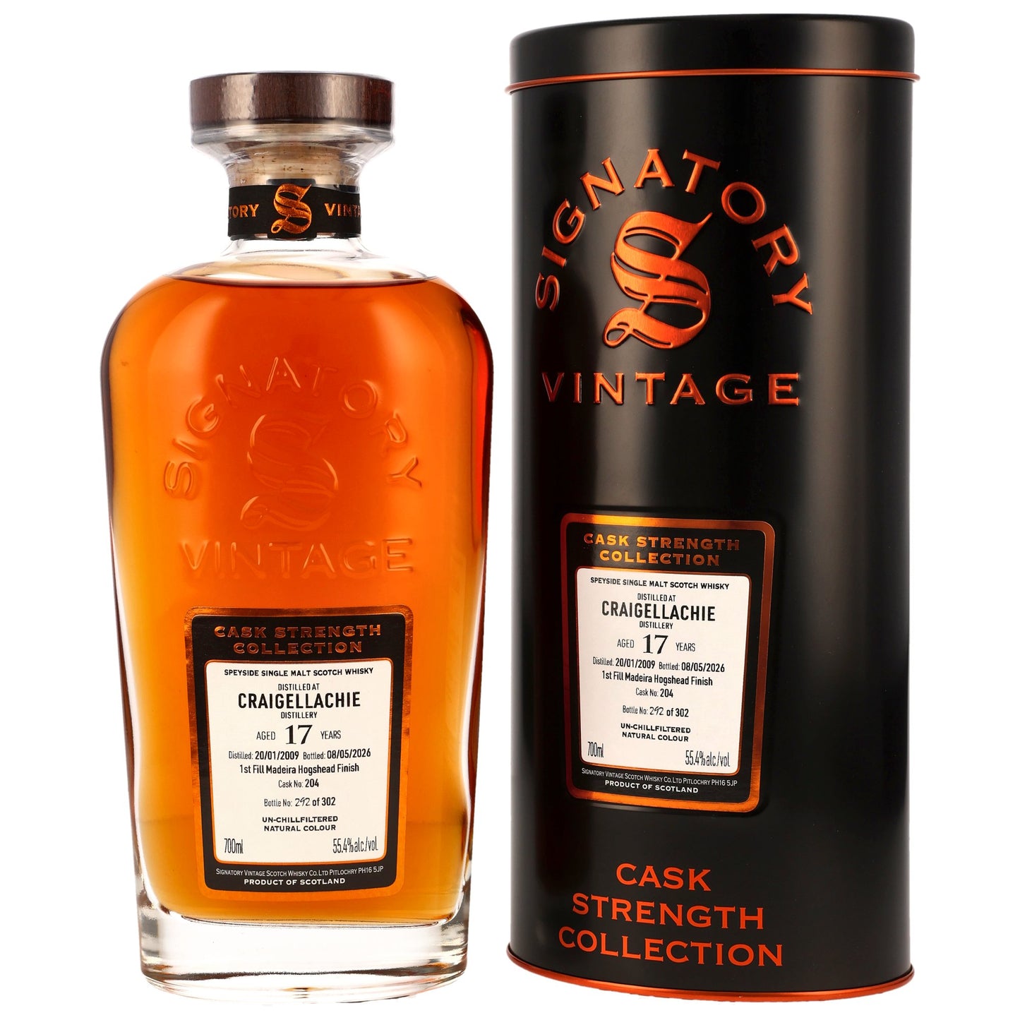 Craigellachie 17 2009/2026 - Signatory Vintage Cask Strength Collection - 1st Fill Madeira Hogshead Finish #204