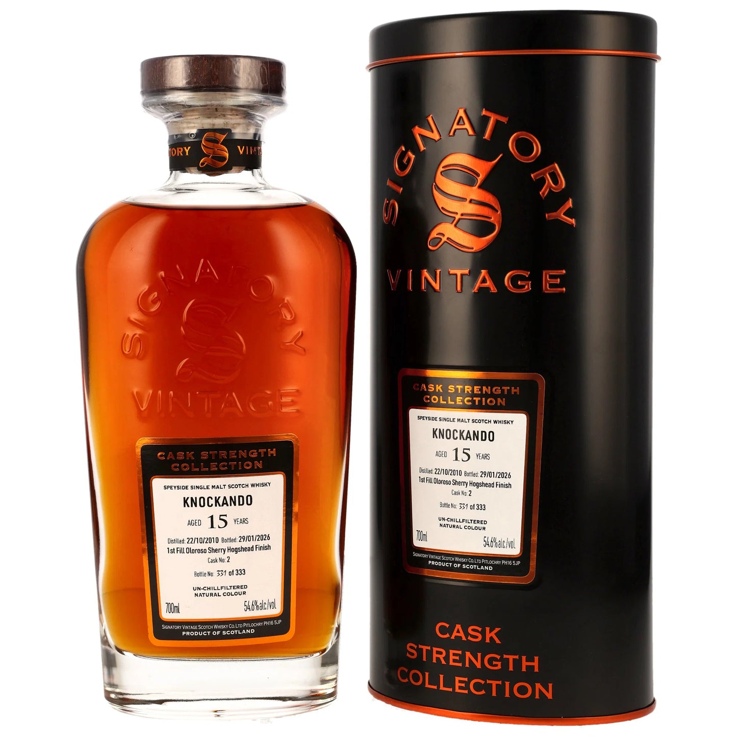 Knockando 15 2010/2026 - Signatory Vintage Cask Strength Collection - 1st Fill Oloroso Sherry Cask Finish #2