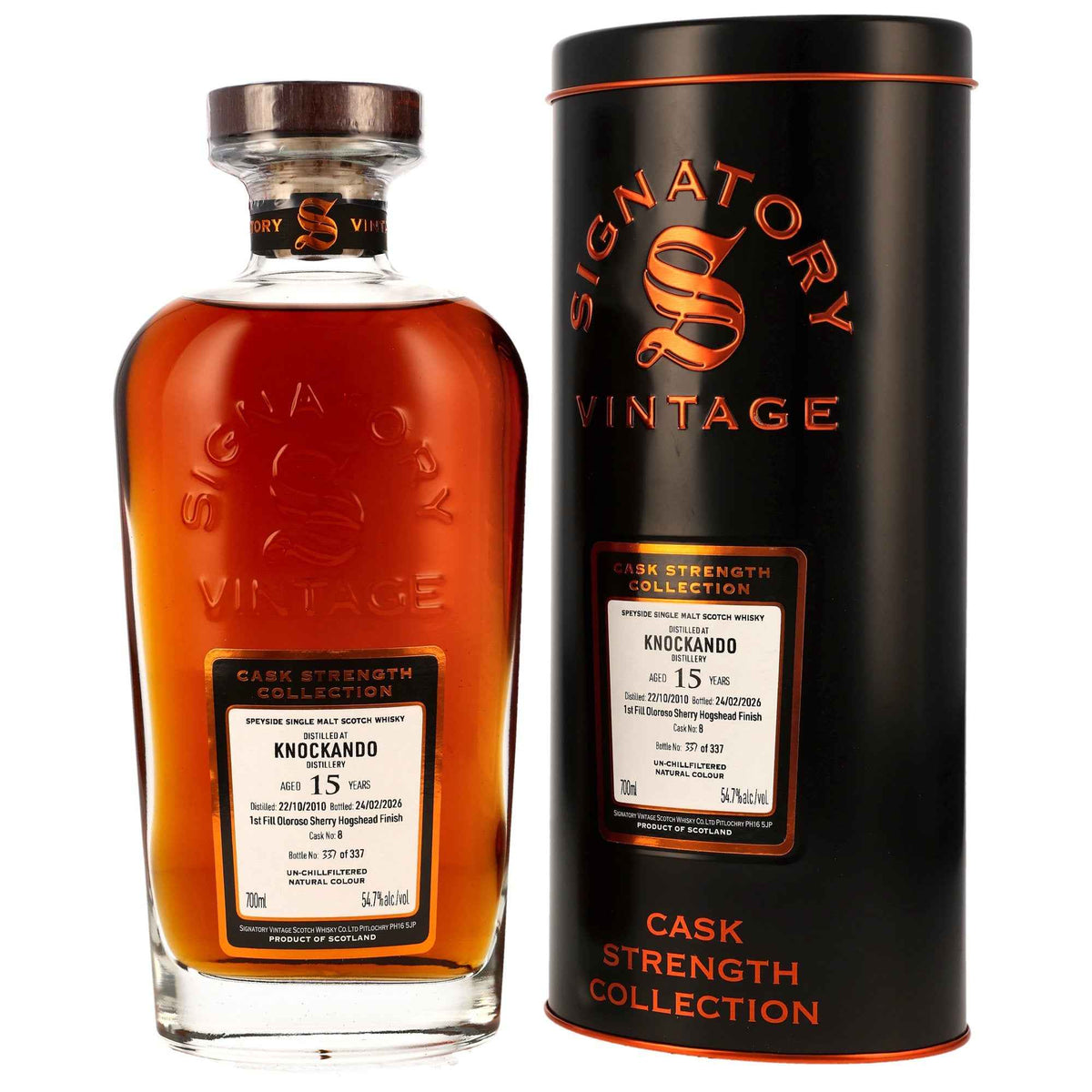 Knockando 15 2010/2026 - Signatory Vintage Cask Strength Collection - 1st Fill Oloroso Sherry Cask Finish #8