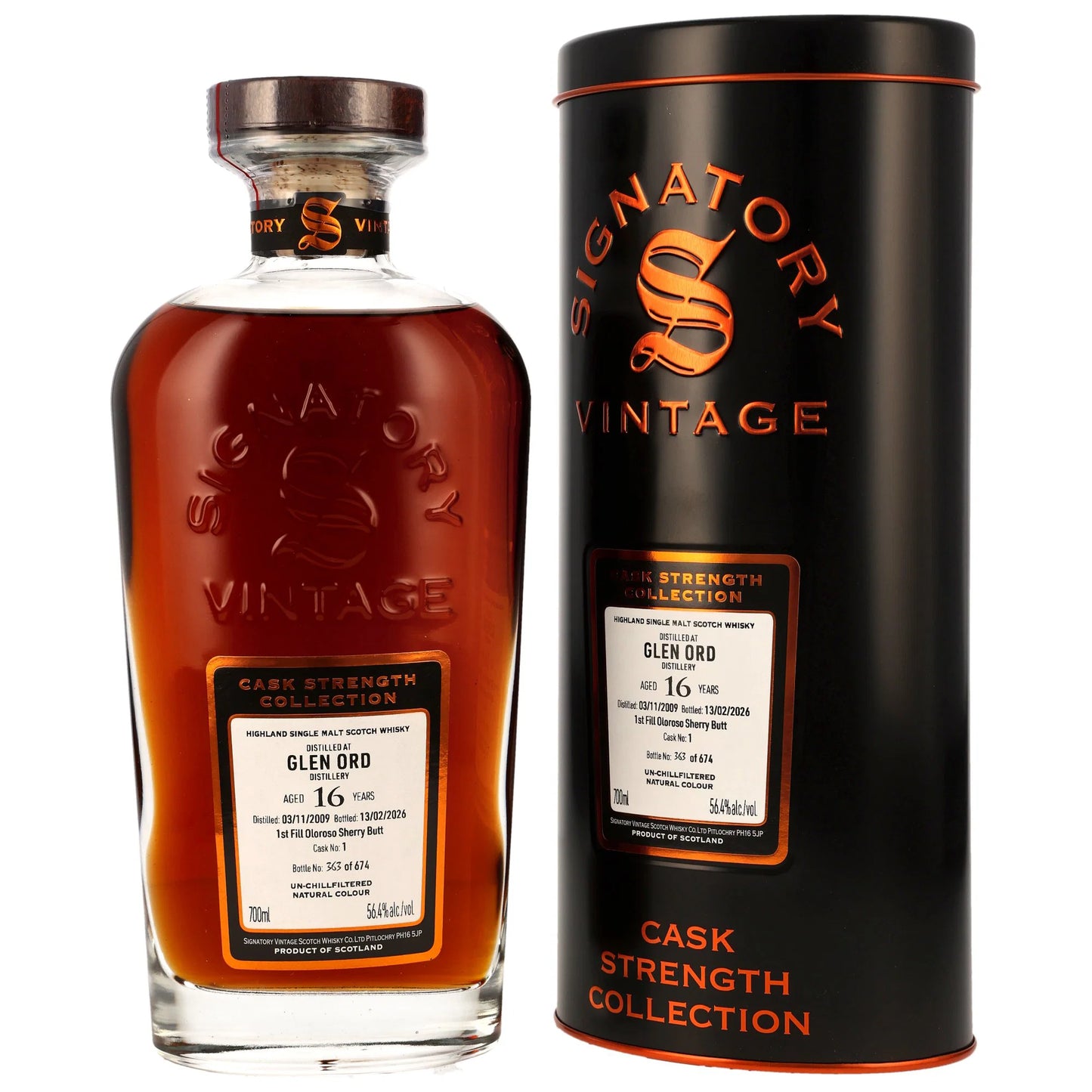 Glen Ord 16 2009/2026 - Signatory Vintage Cask Strength Collection - 1st Fill Oloroso Sherry Butt #1