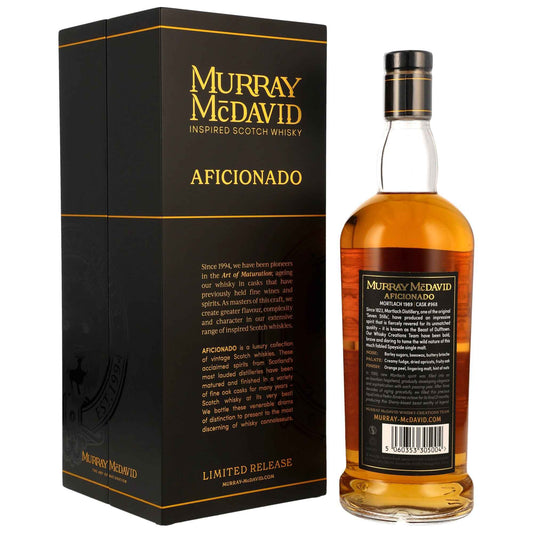 Mortlach 34 1989/2025 - Aficionado Murray McDavid - 1st Fill PX Sherry Octave Finish