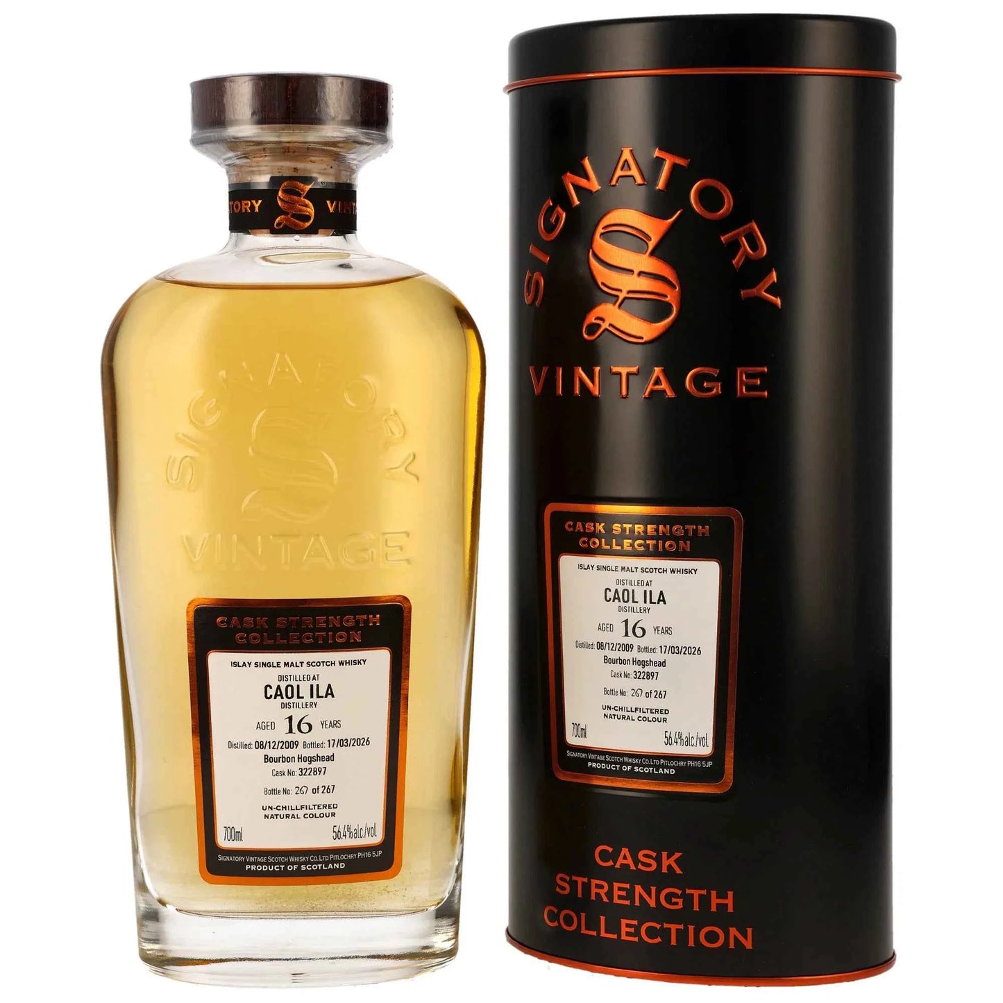 Caol Ila 16 2009/2026 - Signatory Vintage Cask Strength Collection - Bourbon Cask #322897