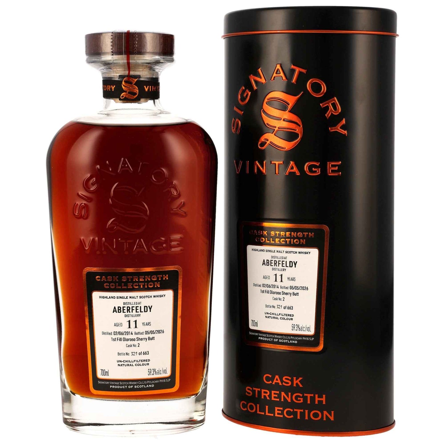 Aberfeldy 11 2014/2026 - Signatory Vintage Cask Strength Collection - 1st Fill Oloroso Sherry Butt #2