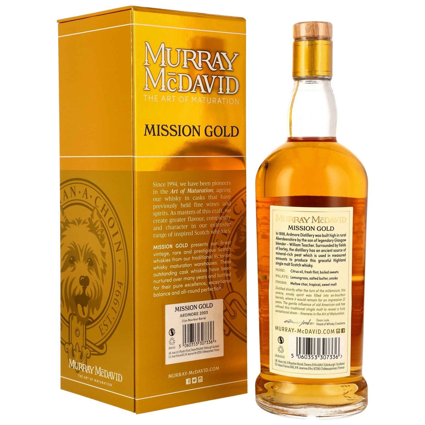 Ardmore 22 2003/2026 - Murray McDavid Mission Gold - Bourbon Barrels