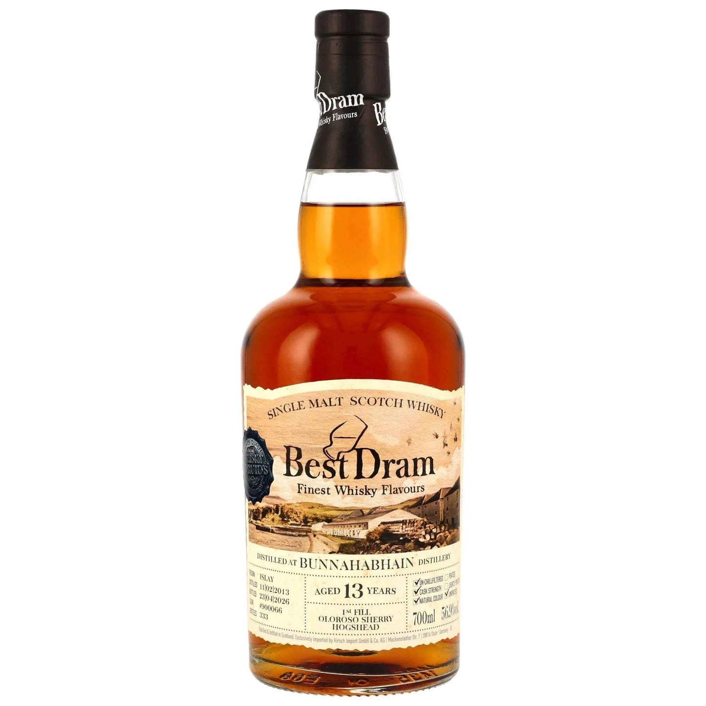 Bunnahabhain 13 2013/2026 - Best Dram - 1st Fill Oloroso Sherry Hogshead #900066
