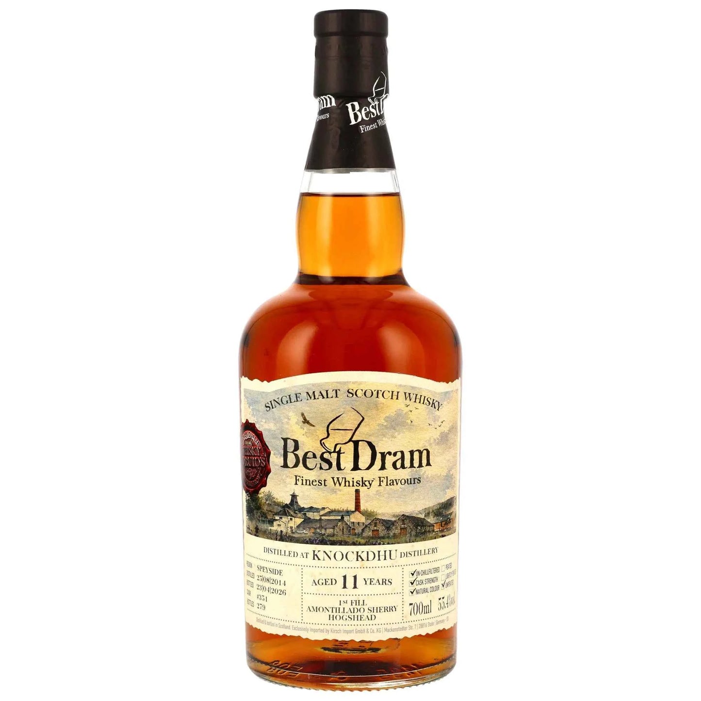 Knockdhu 11 2014/2026 - Best Dram - 1st Fill Amontillado Sherry Hogshead #351