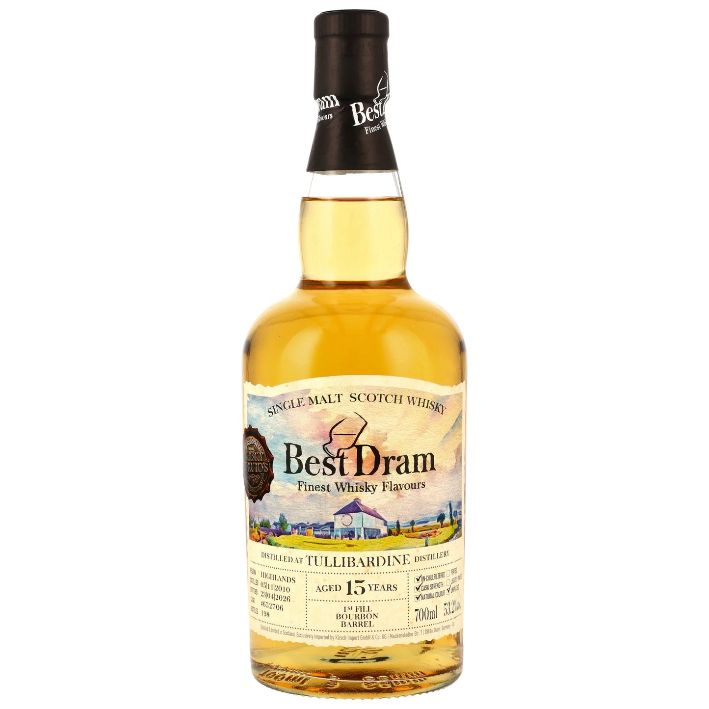 Tullibardine 15 2010/2026 - Best Dram - 1st Fill Bourbon Barrel #652706