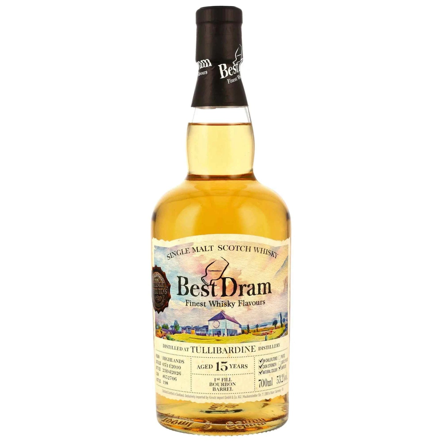 Tullibardine 15 2010/2026 - Best Dram - 1st Fill Bourbon Barrel #652706