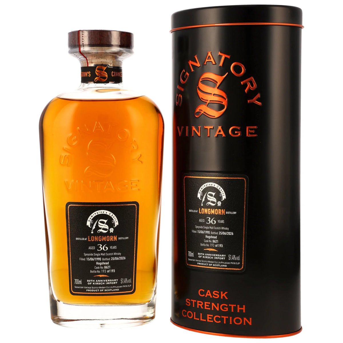 Longmorn 36 1990/2026 - Signatory Vintage Symingtons Choice - Hogshead #8621