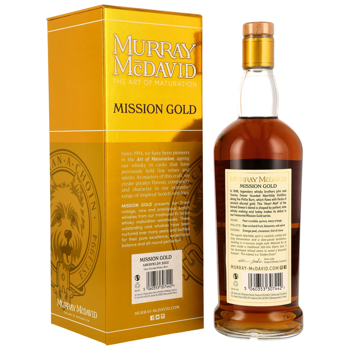 Aberfeldy 24 2002/2026 - Murray McDavid Mission Gold - Oloroso Sherry Cask