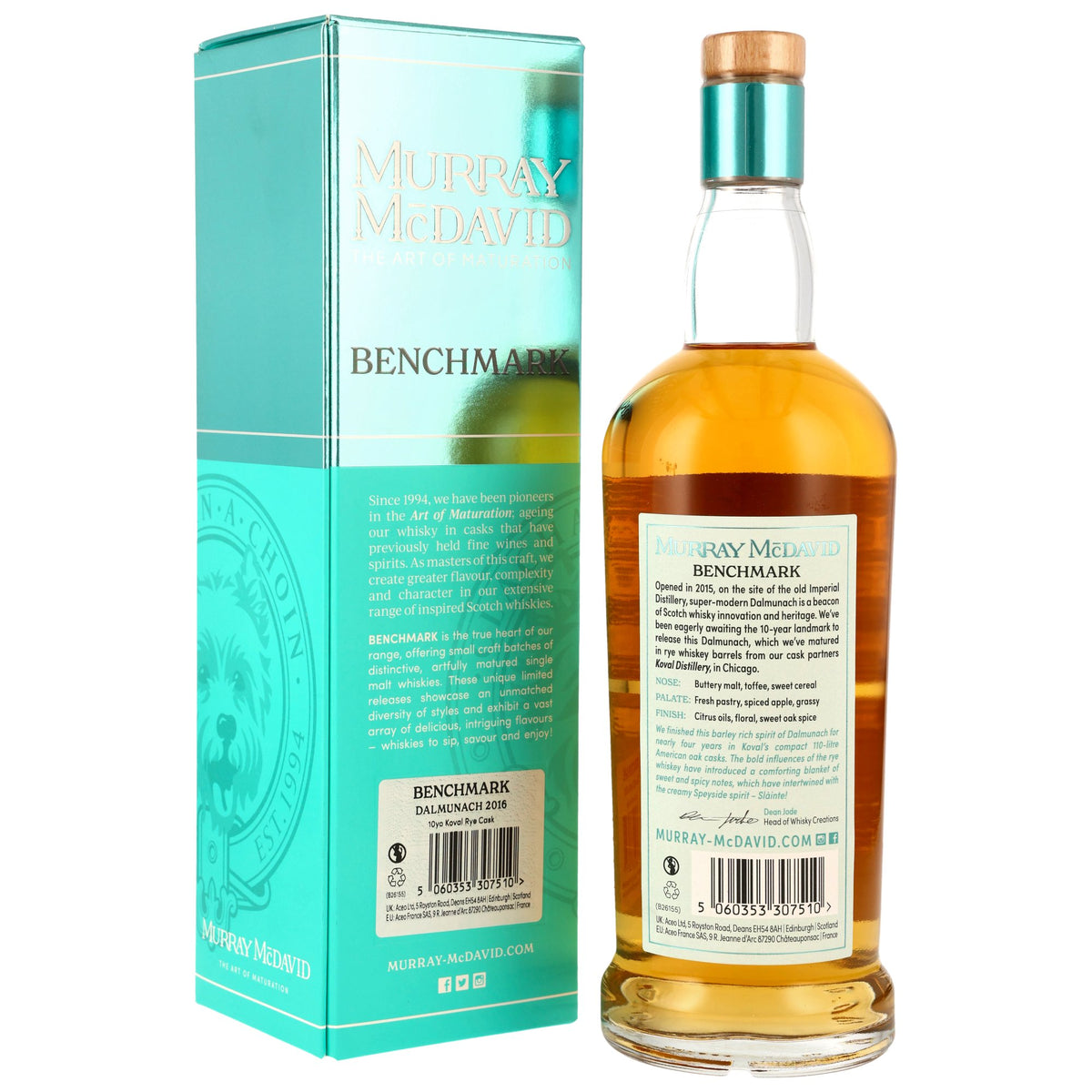 Dalmunach 10 2016/2026 - Murray McDavid Benchmark - Koval Rye Cask