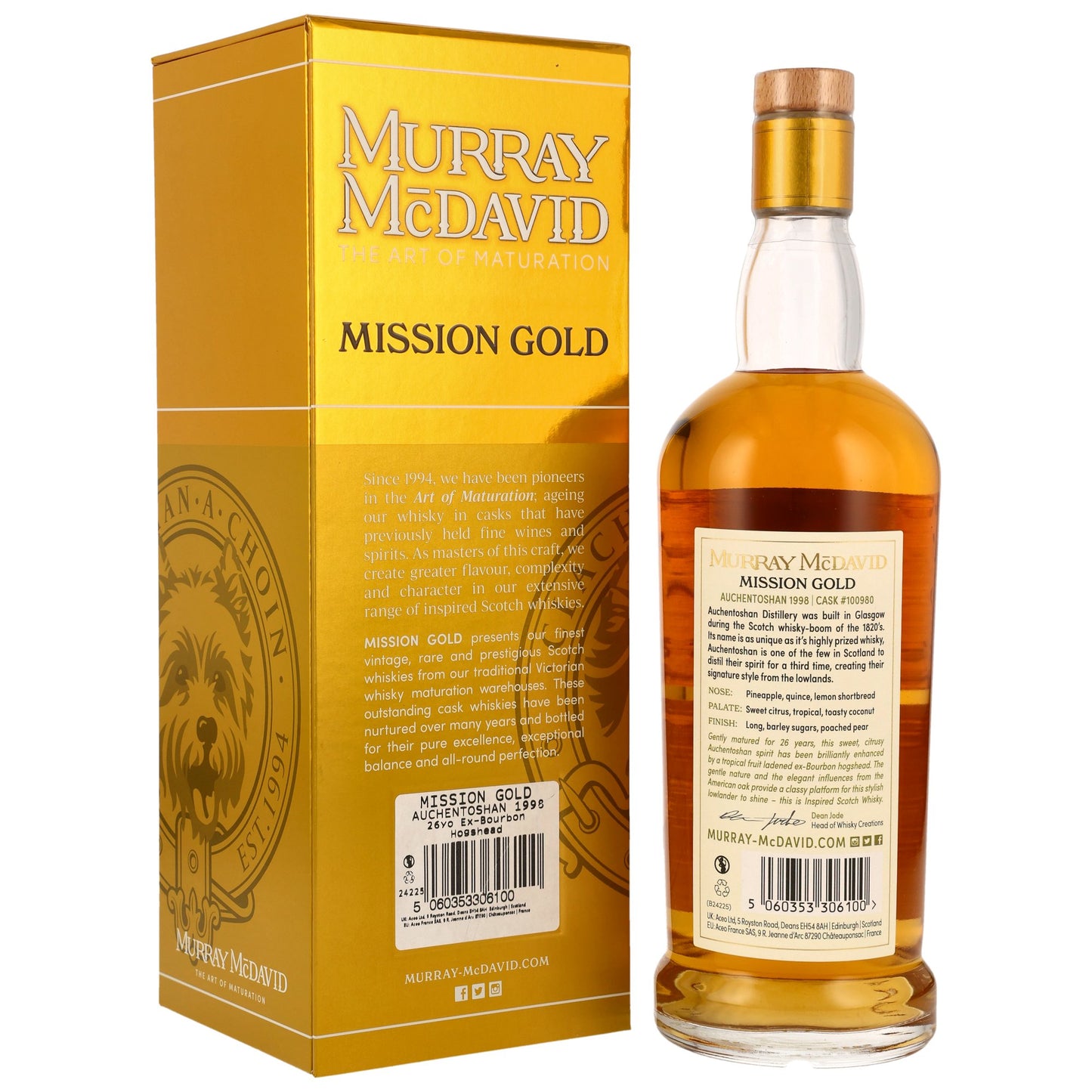 Auchentoshan 26 1998/2024 - Murray McDavid - Ex Bourbon Hogshead #100980