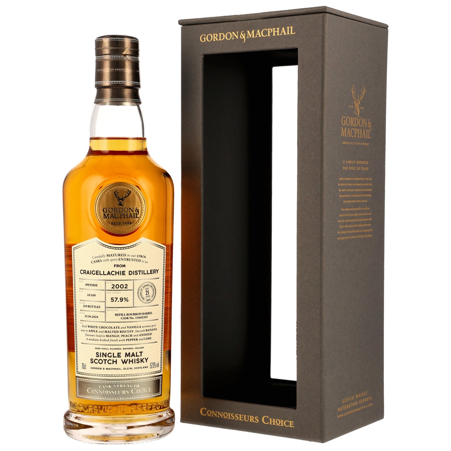 Craigellachie 21 2002/2024 - Gordon & MacPhail - Refill Bourbon Barrel #15602203