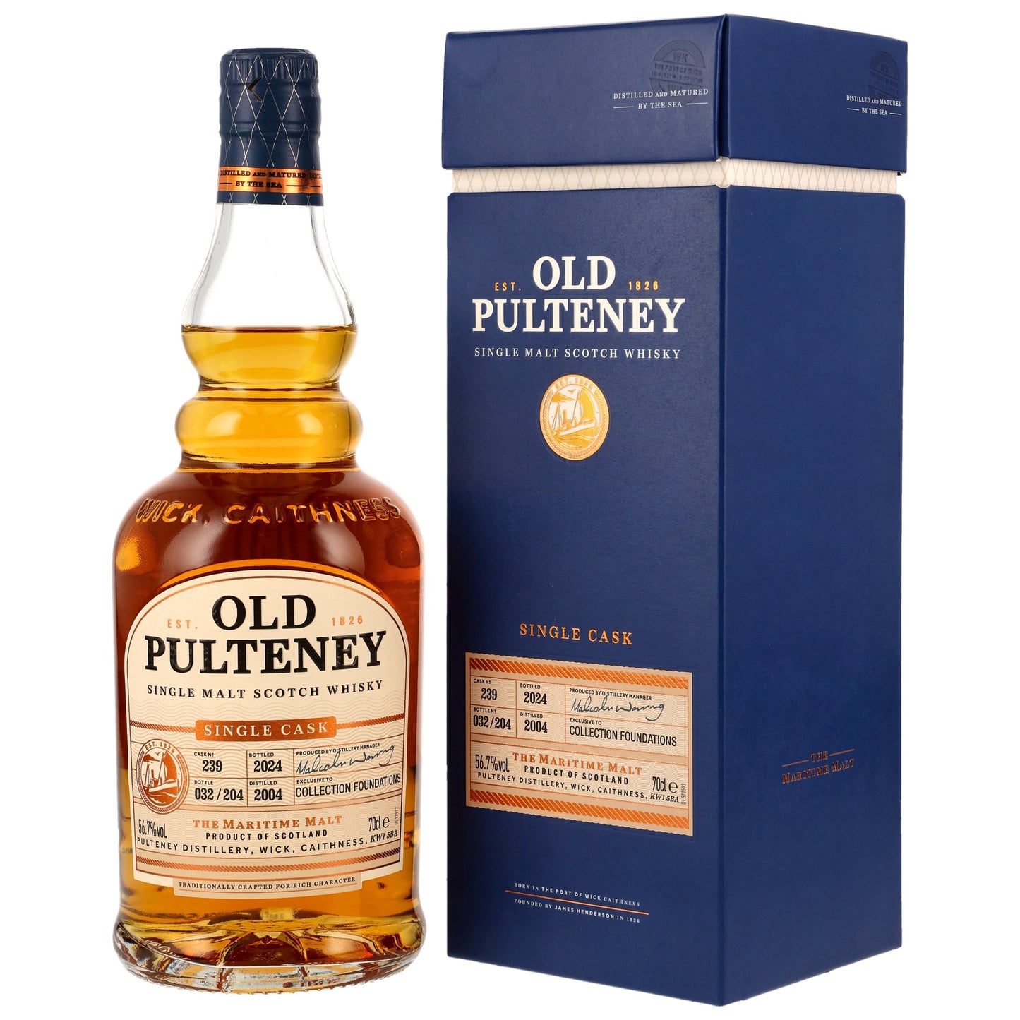 Old Pulteney 19 2004/2024 - Foundations - 1st Fill Bourbon Barrel #239