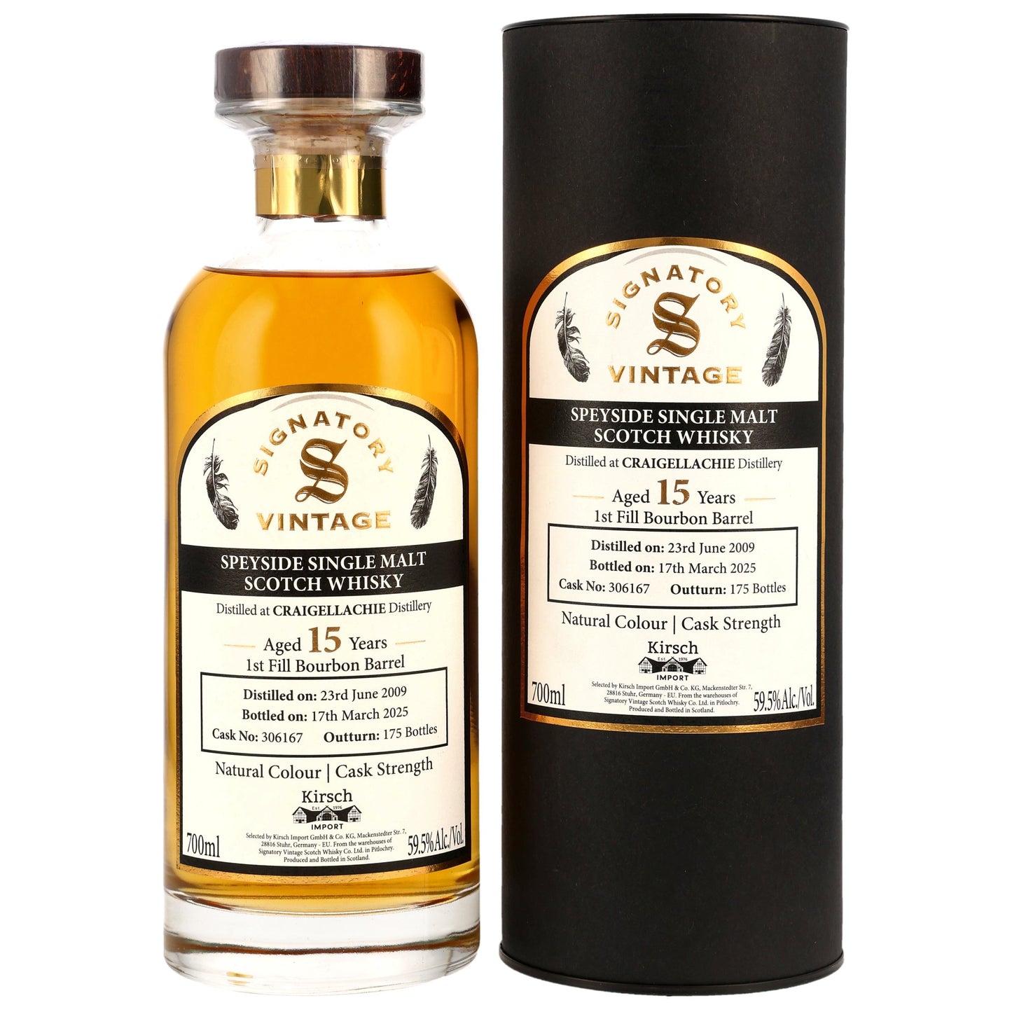 Craigellachie 15 2009/2025 - Signatory Vintage - 1st Fill Bourbon Barrel #306167