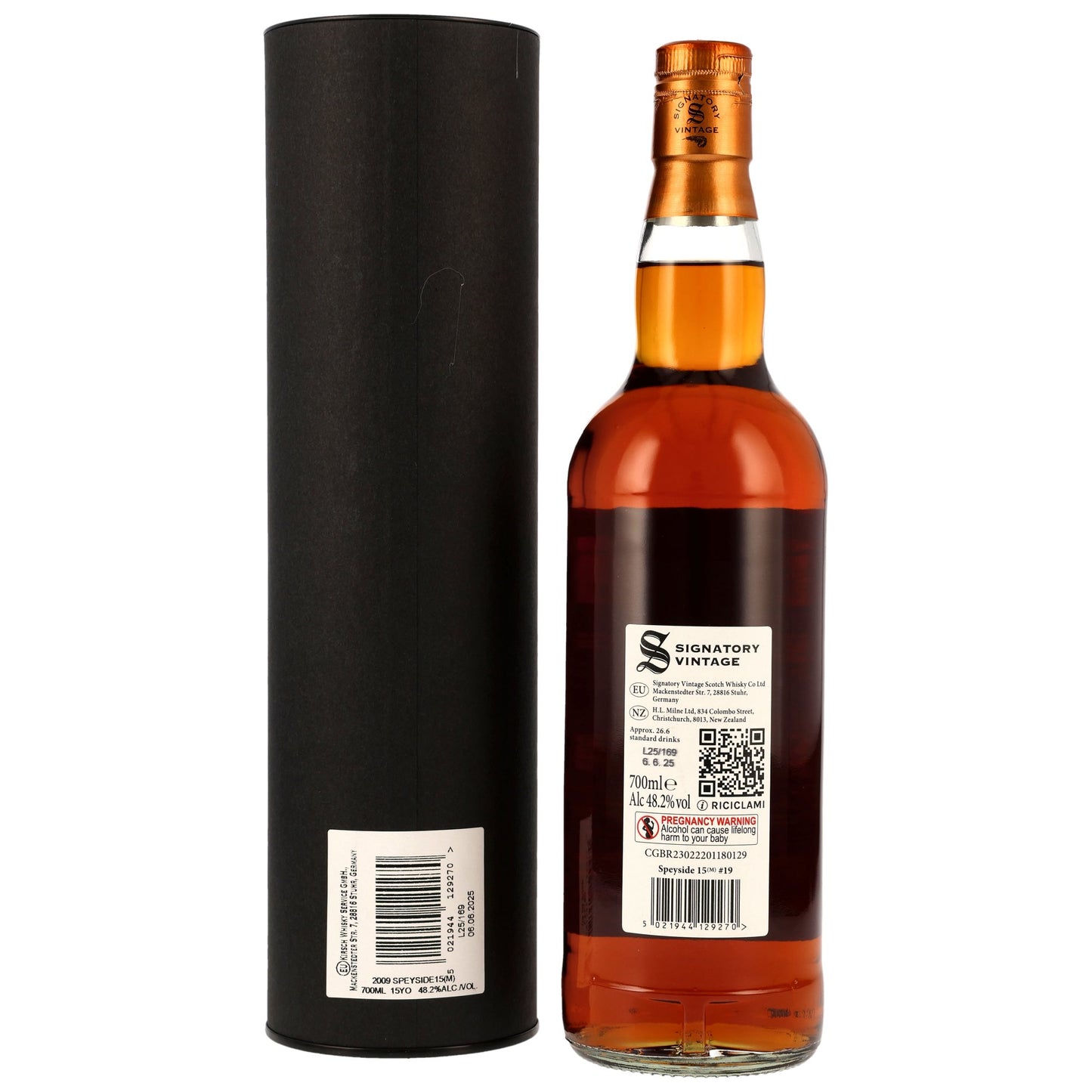 Speyside (M) 15 2009/2025 - Signatory Vintage Small Batch #19 - 1st & 2nd Fill Oloroso Sherry Butts