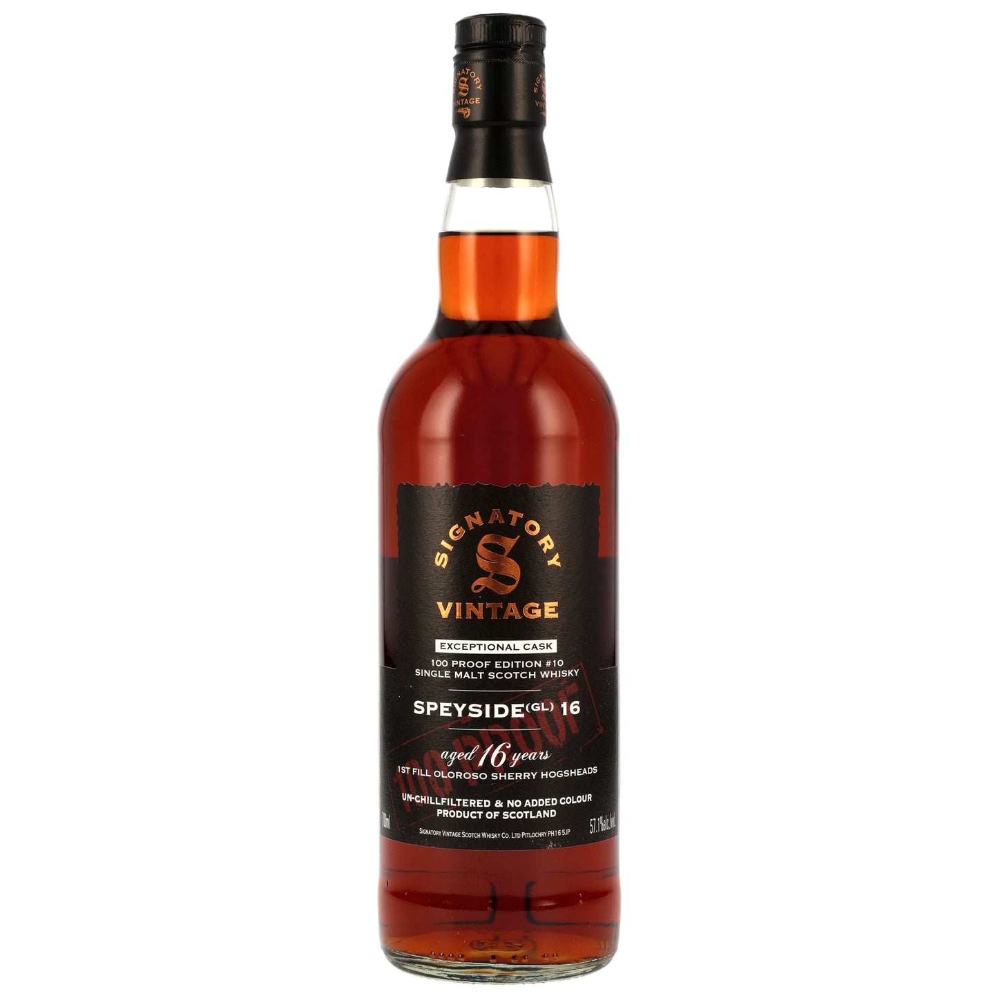 Speyside (GL) 16 - Signatory Vintage - 100 PROOF Exceptional Cask Edition #10