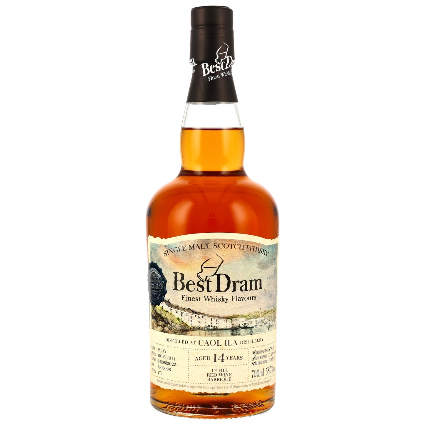 Caol Ila 14 2011/2025 - Best Dram - 1st Fill Red Wine Barrique #900098