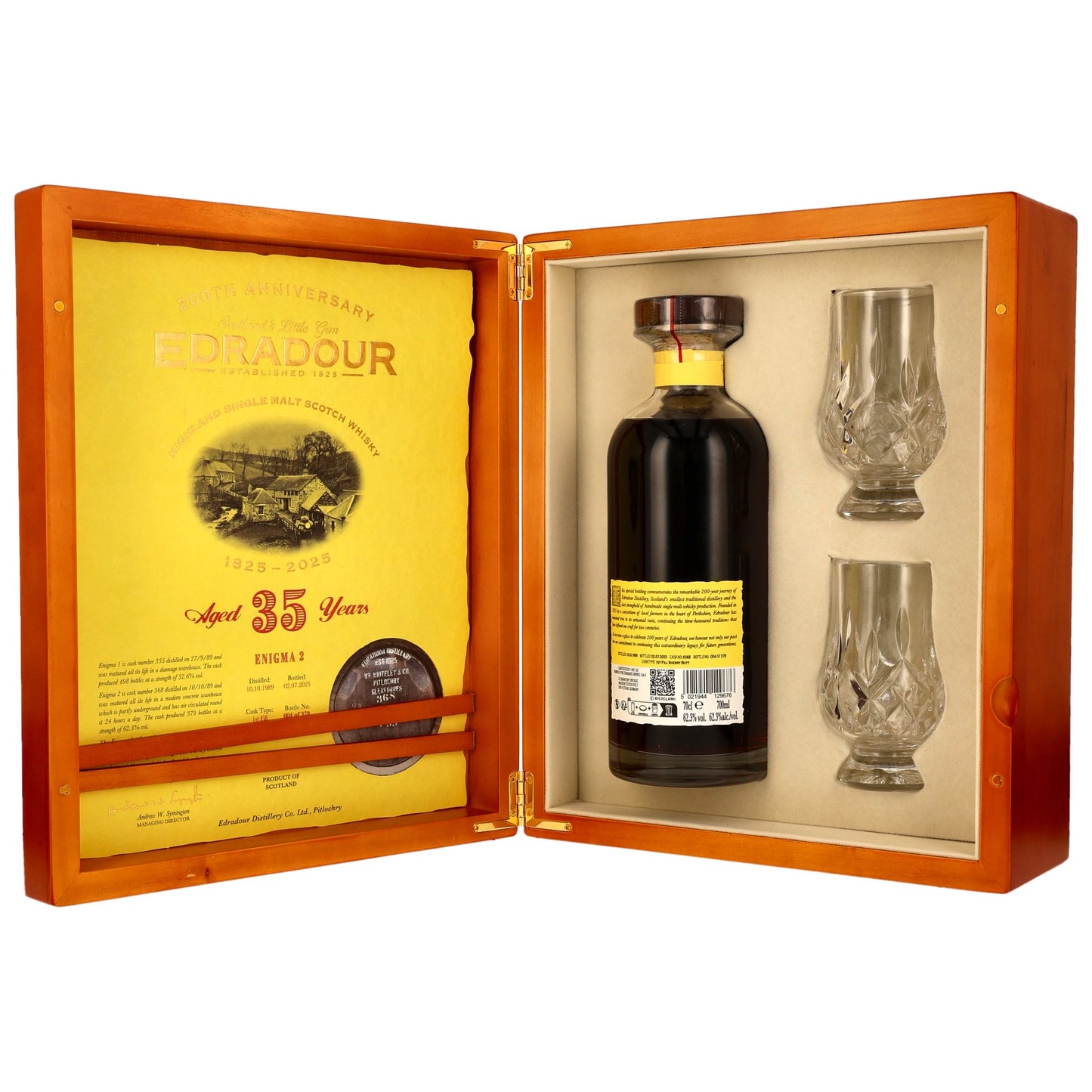 Edradour 35 1989/2025 - 200th Anniversary - Enigma Part 2 - 1st Fill Sherry Butt #368