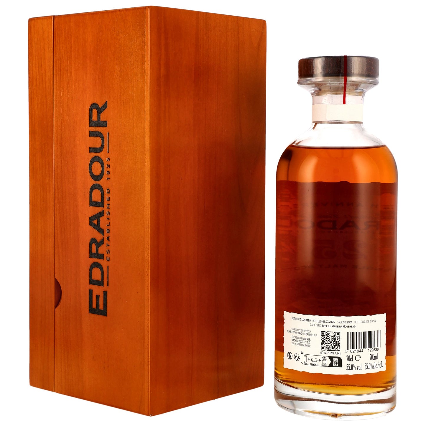 Edradour 25 1999/2025 - 200th Anniversary - 1st Fill Madeira Cask #901