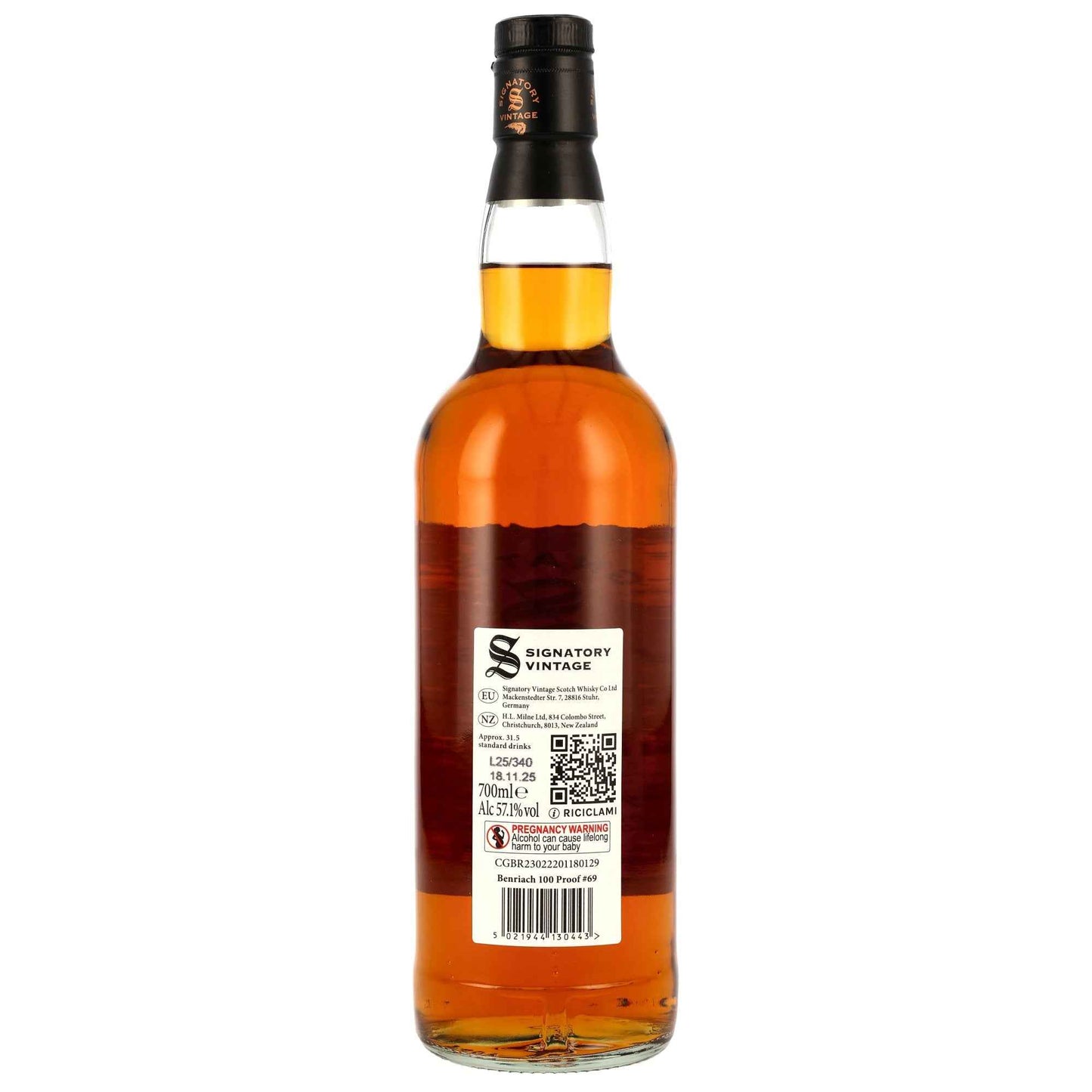 Benriach 12 2013/2025 - Signatory Vintage - 100 PROOF #69