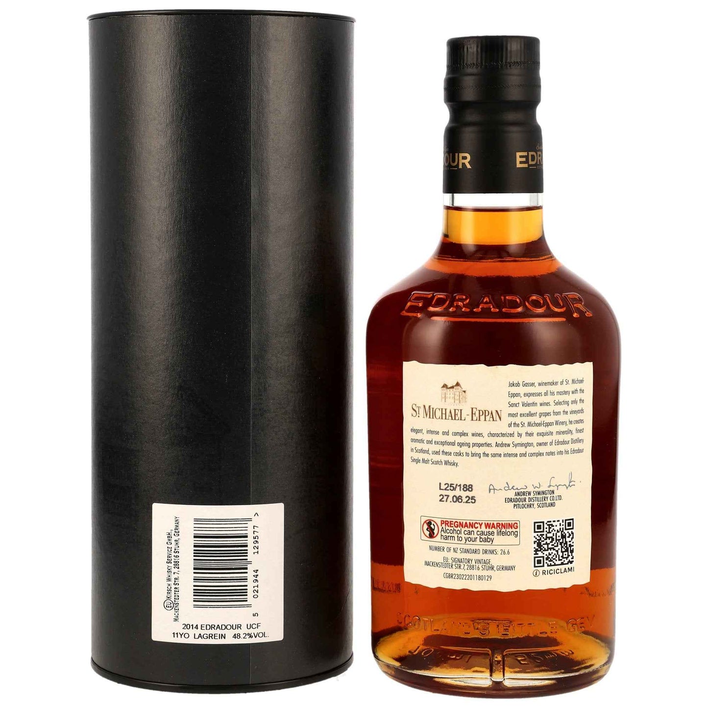 Edradour 11 2014/2025 - St. Michael Eppan - 1st Fill Lagrein Casks #701 + 702