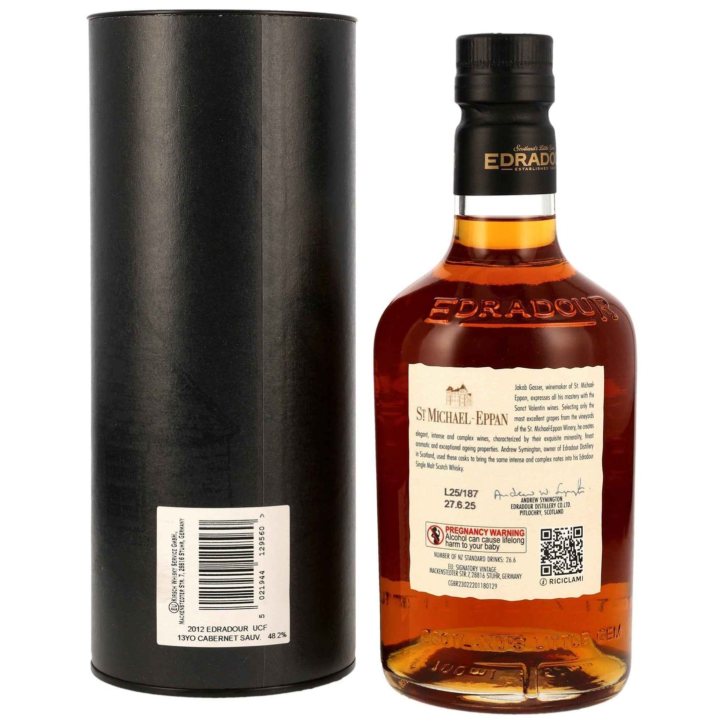 Edradour 13 2012/2025 - St. Michael Eppan - 1st Fill Cabernet Sauvignon Casks #703+704+706