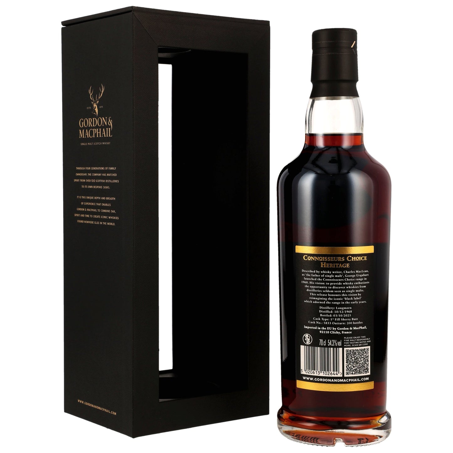 Longmorn 56 1968/2025 - Gordon & MacPhail Connoisseurs Choice Heritage - 1st Fill Sherry Butt #5833