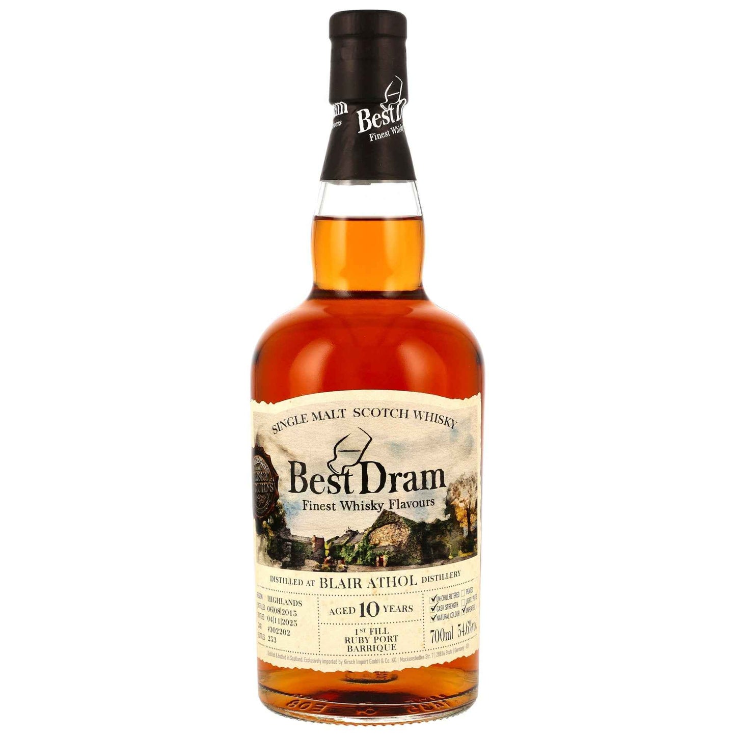 Blair Athol 10 2015/2025 - Best Dram - 1st Fill Ruby Port Barrique #302202