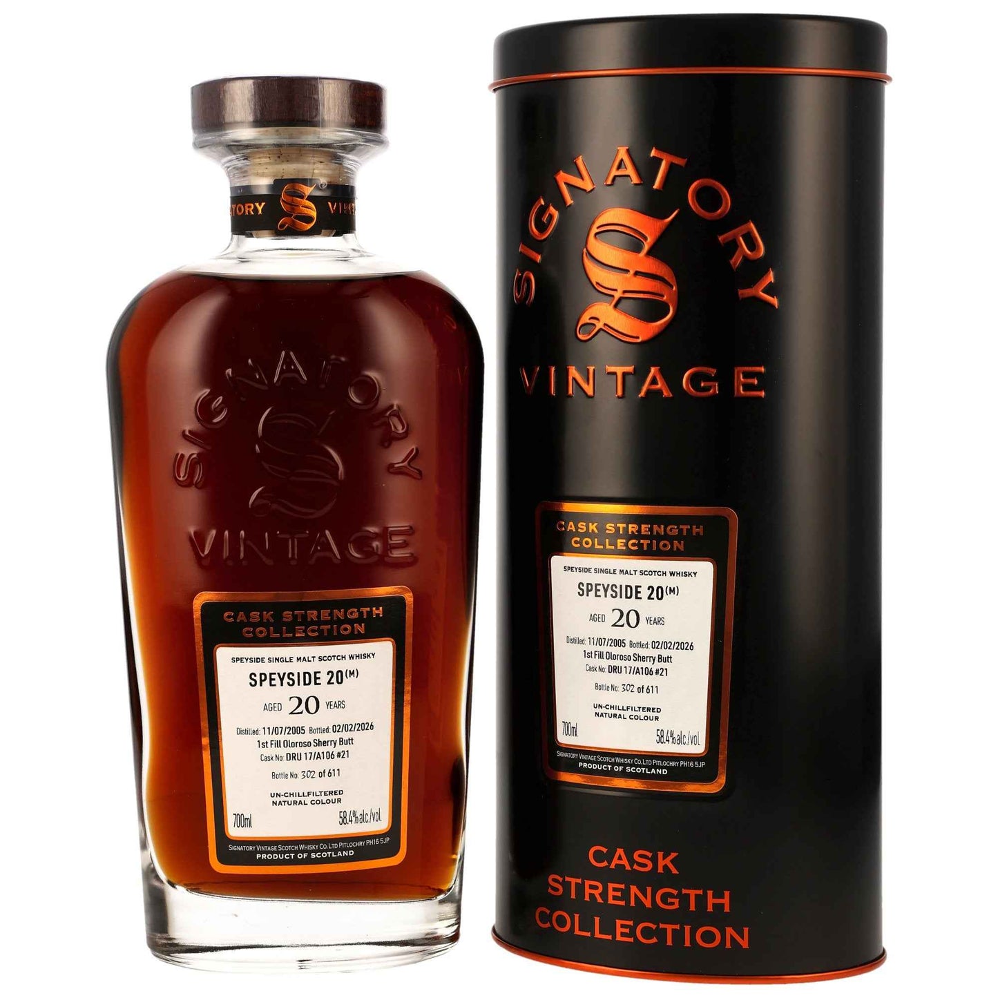 Speyside (M) 20 2005/2026 - Signatory Vintage - 1st Fill Oloroso Sherry Butt DRU17/A106 #21