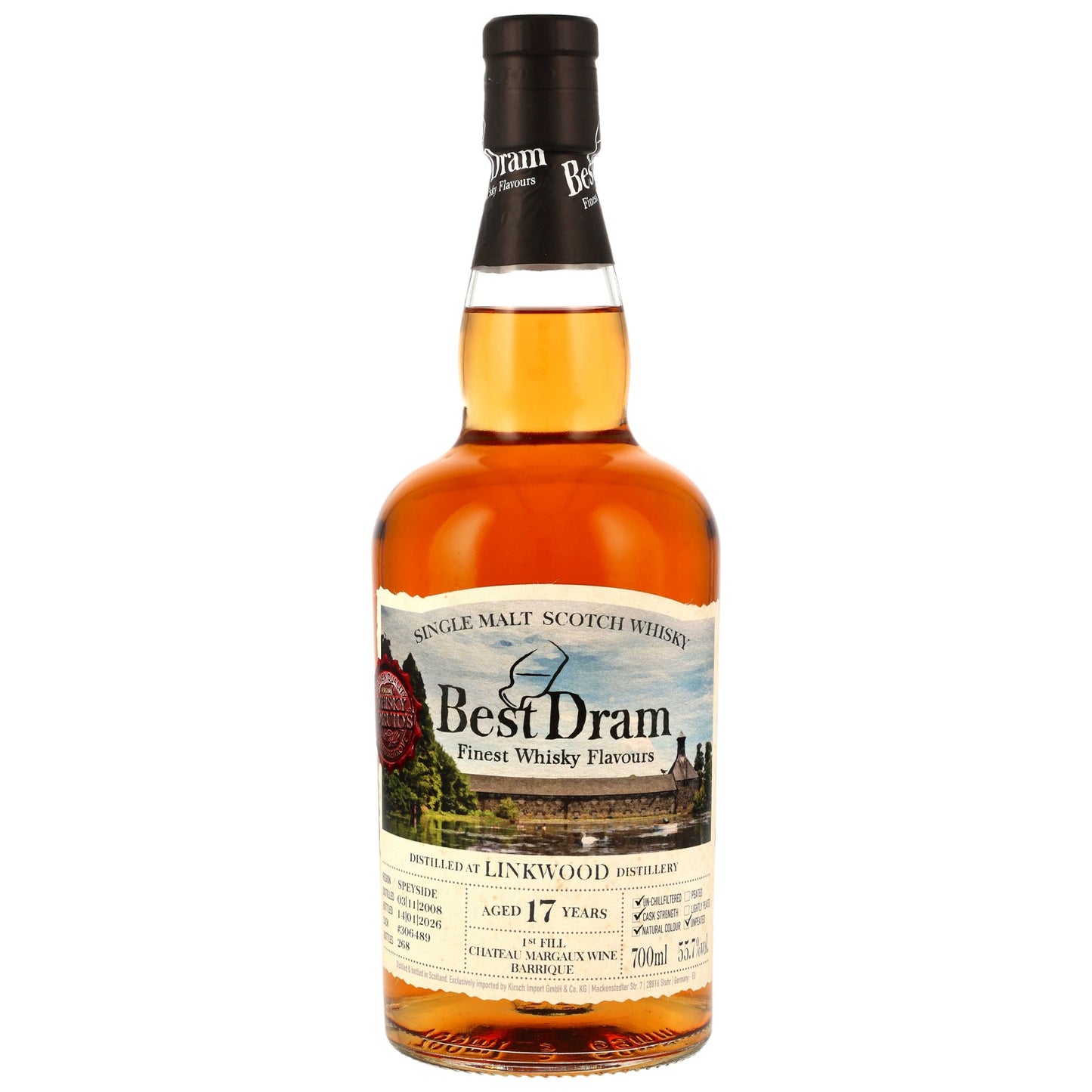 Linkwood 17 2008/2026 - Best Dram - 1st Fill Margaux Red Wine Barrique #306489
