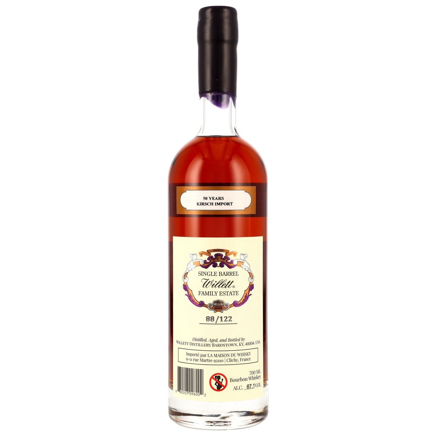 Willett Bourbon 8 2018/2026 - 50th Anniversary Kirsch Import - Single Barrel #551
