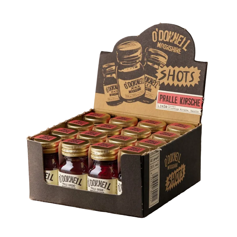O`Donnell Moonshine Micro Shot Box „Pralle Kirsche“ 16 x 20ml