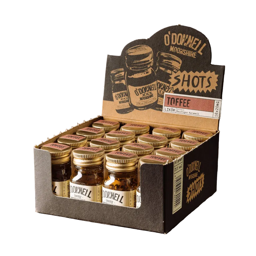 O`Donnell Moonshine Micro Shot Box „Toffee“ 16 x 20ml