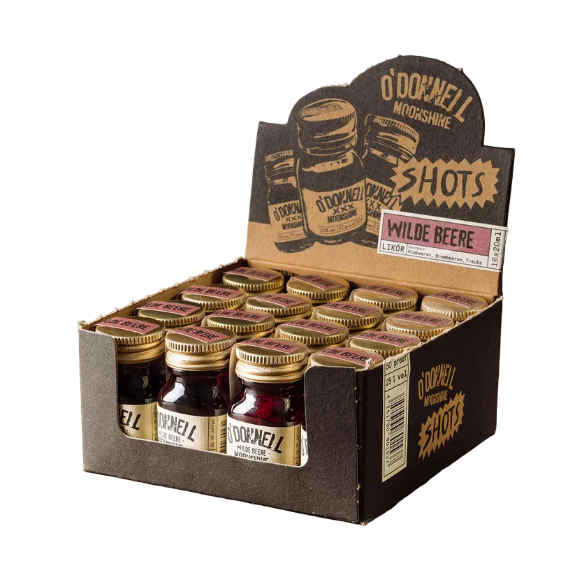 O`Donnell Moonshine Micro Shot Box „Wilde Beere“ 16 x 20ml