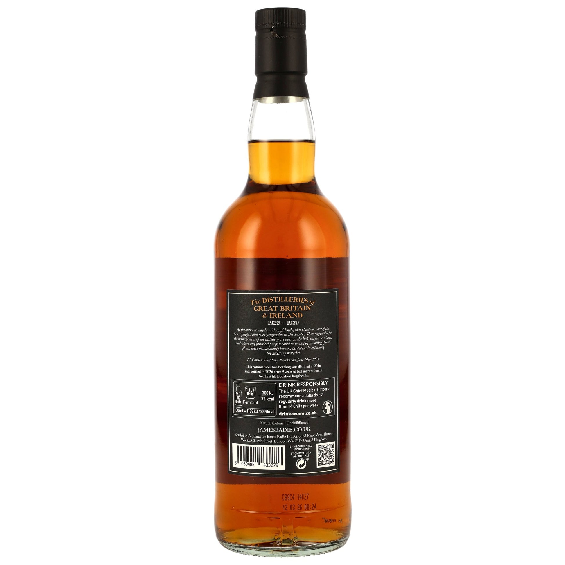 Cardhu 9 2016/2026 - James Eadie - 1st Fill Bourbon Hogsheads