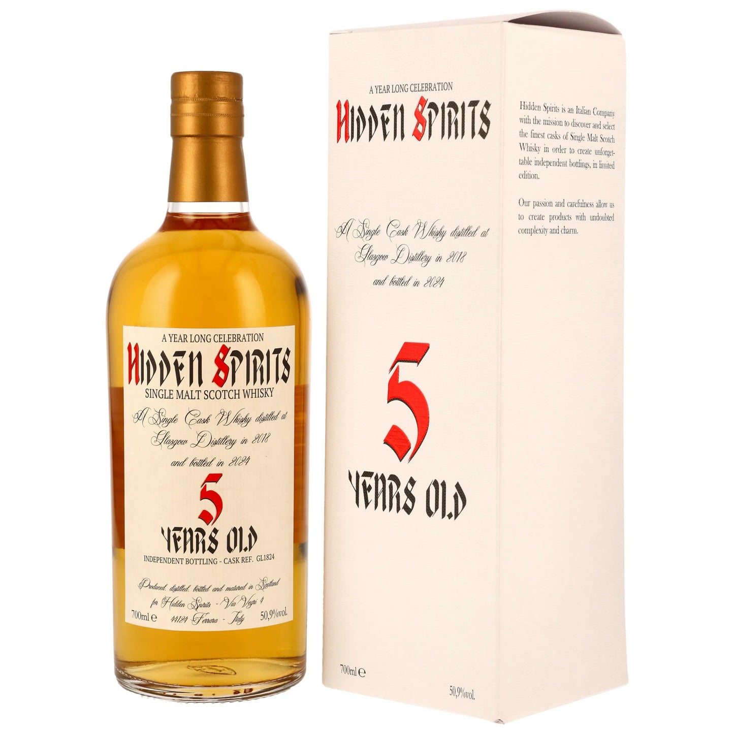 Glasgow Distillery 5 2018/2024 - Hidden Spirits - Cask #GL1824