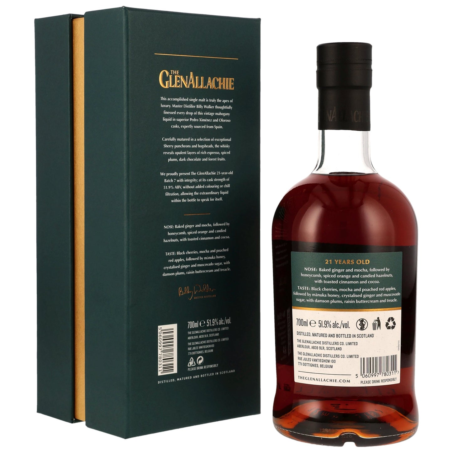 GlenAllachie 21 - PX & Oloroso Sherry Casks - Batch 7