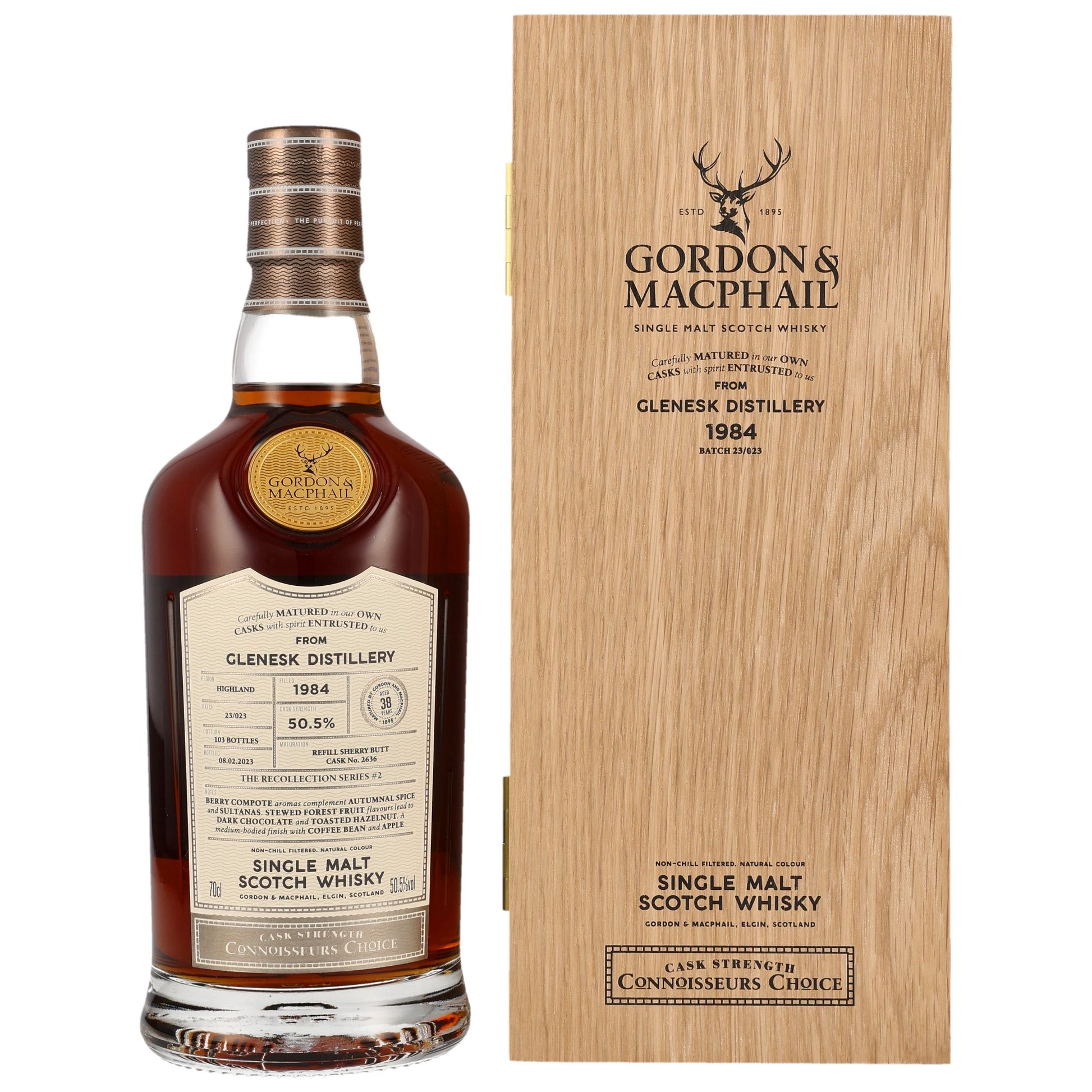 Glenesk 38 1984/2023 - Gordon & MacPhail Connoisseurs Choice - Refill Sherry Butt #2636