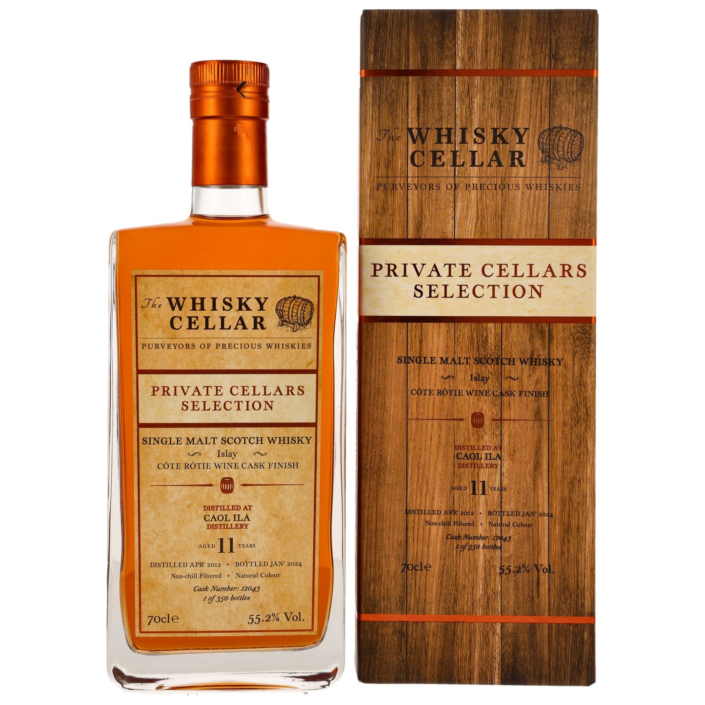 Caol Ila 11 2012/2024 - The Whisky Cellar -  Côte Rôtie Wine Finish #12043