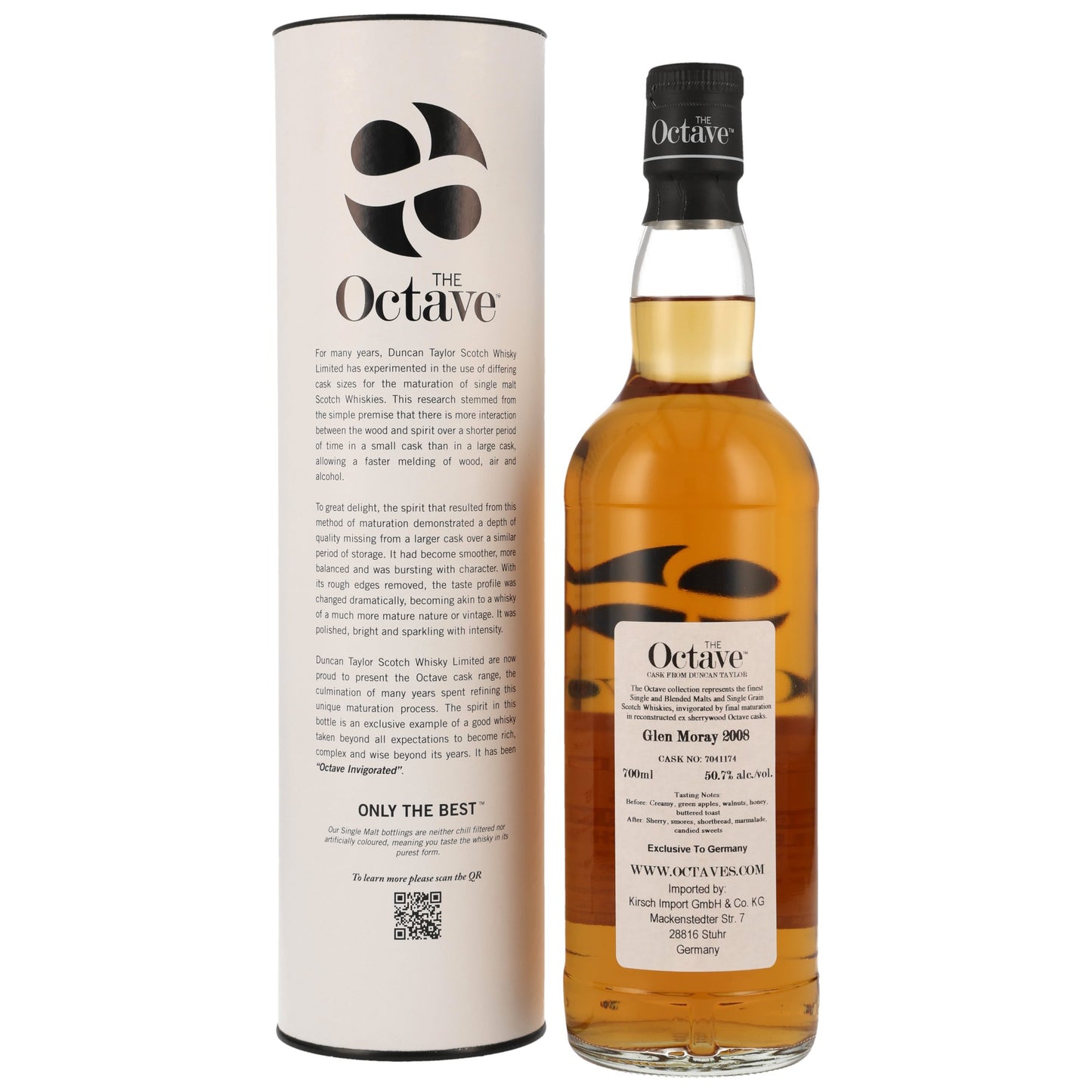 Glen Moray 15 2008/2024 - The Octave by Duncan Taylor - Cask #7041174