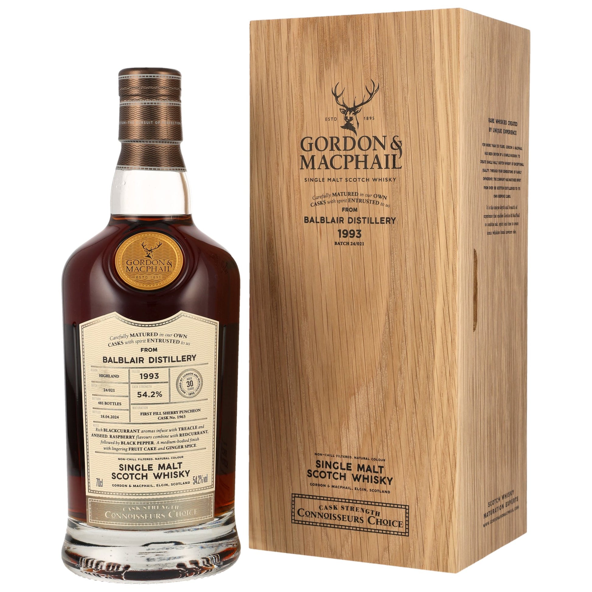 Balblair 30 1993/2024 - Gordon & MacPhail Connoisseurs Choice - First Fill Sherry Puncheon #1963