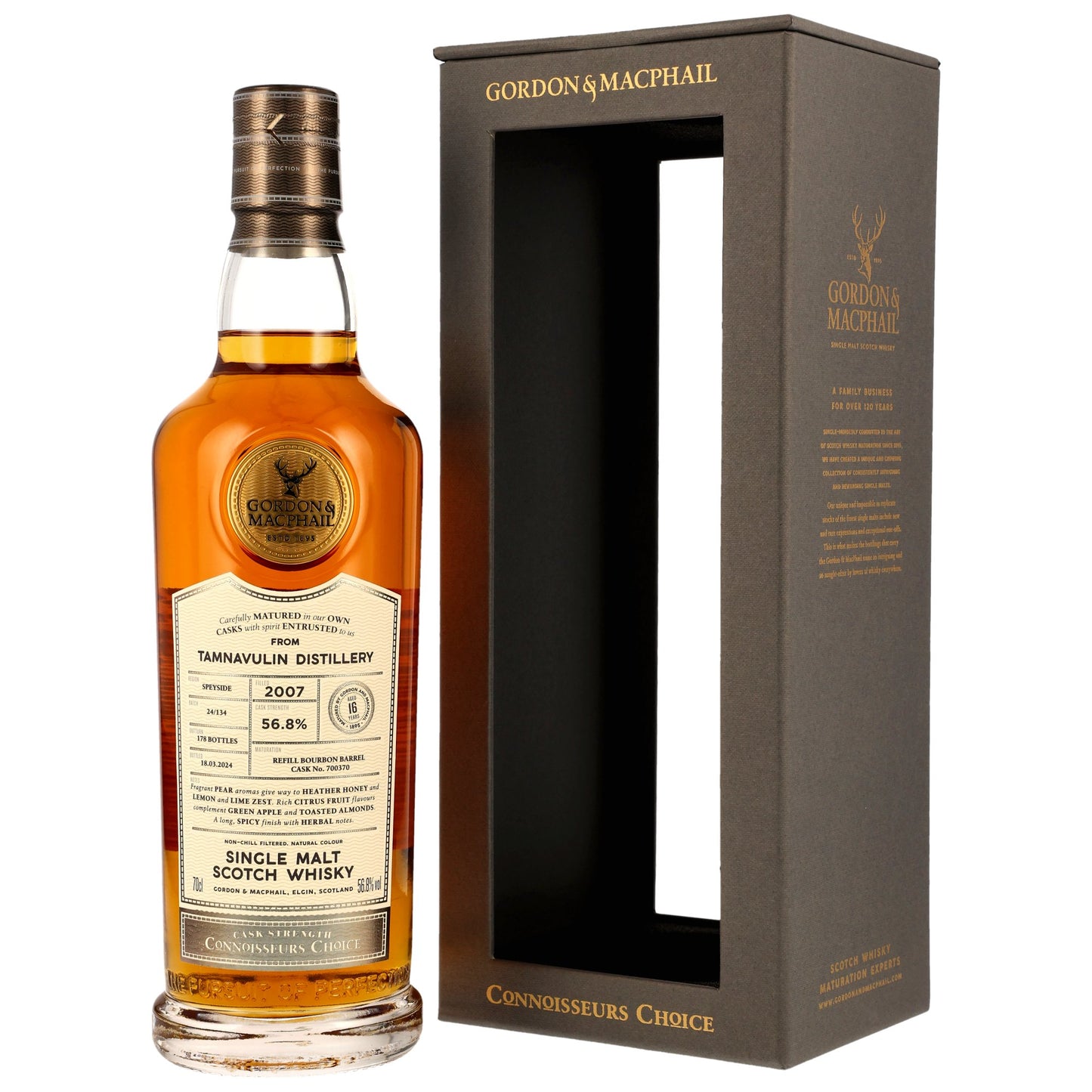 Tamnavulin 16 2007/2024 - Gordon & MacPhail - Refill Bourbon Barrel #700370