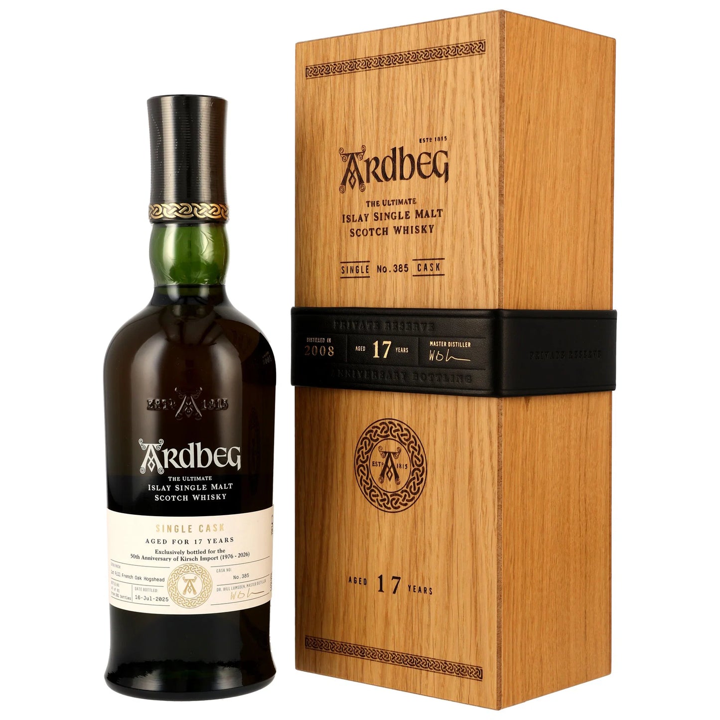 Ardbeg 17 2008/2025 - 50th Anniversary Kirsch - 1st Fill French Oak HHD #385